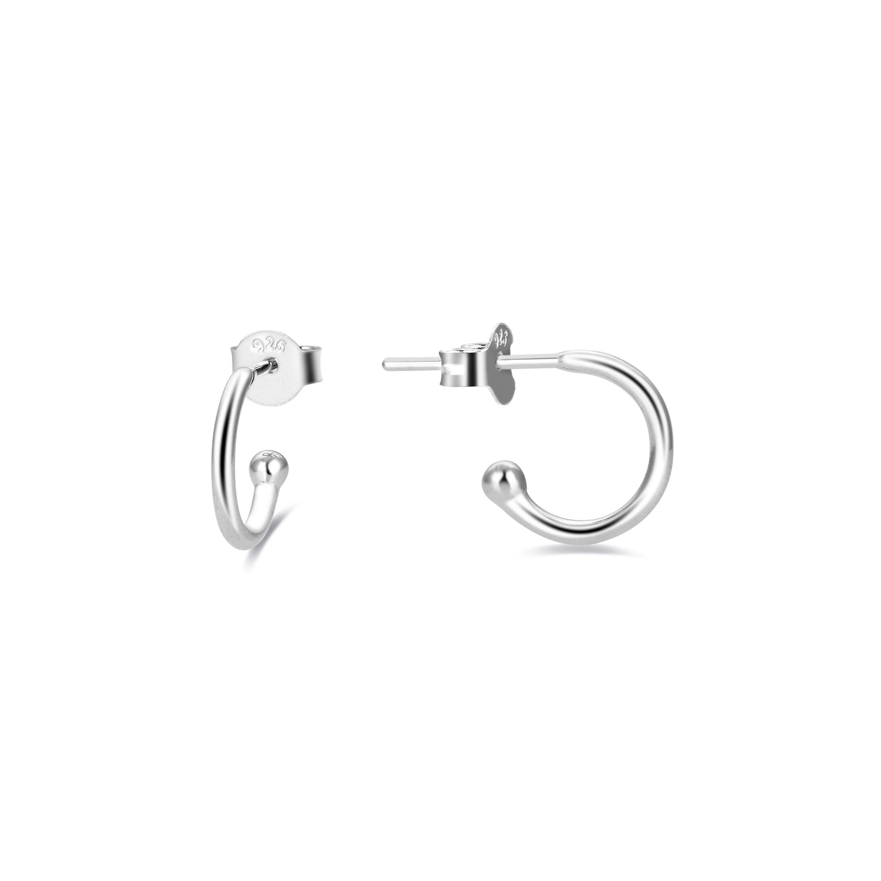 Orecchini Luxenter in argento sterling 925 con finitura rodiata - Visna