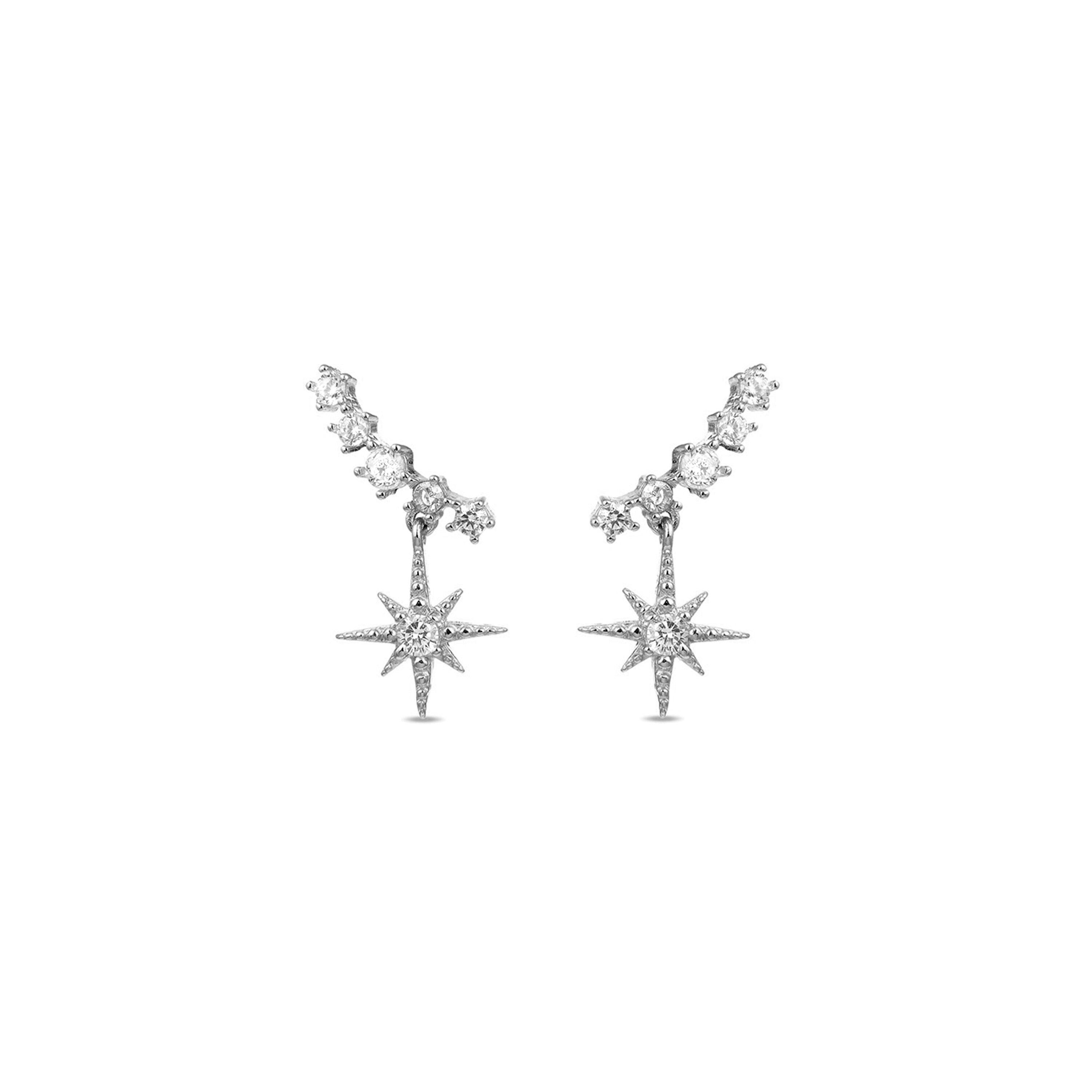 Orecchini Luxenter in argento sterling 925 con zirconi lucenti rifiniti in rodio - Parure Luxenter