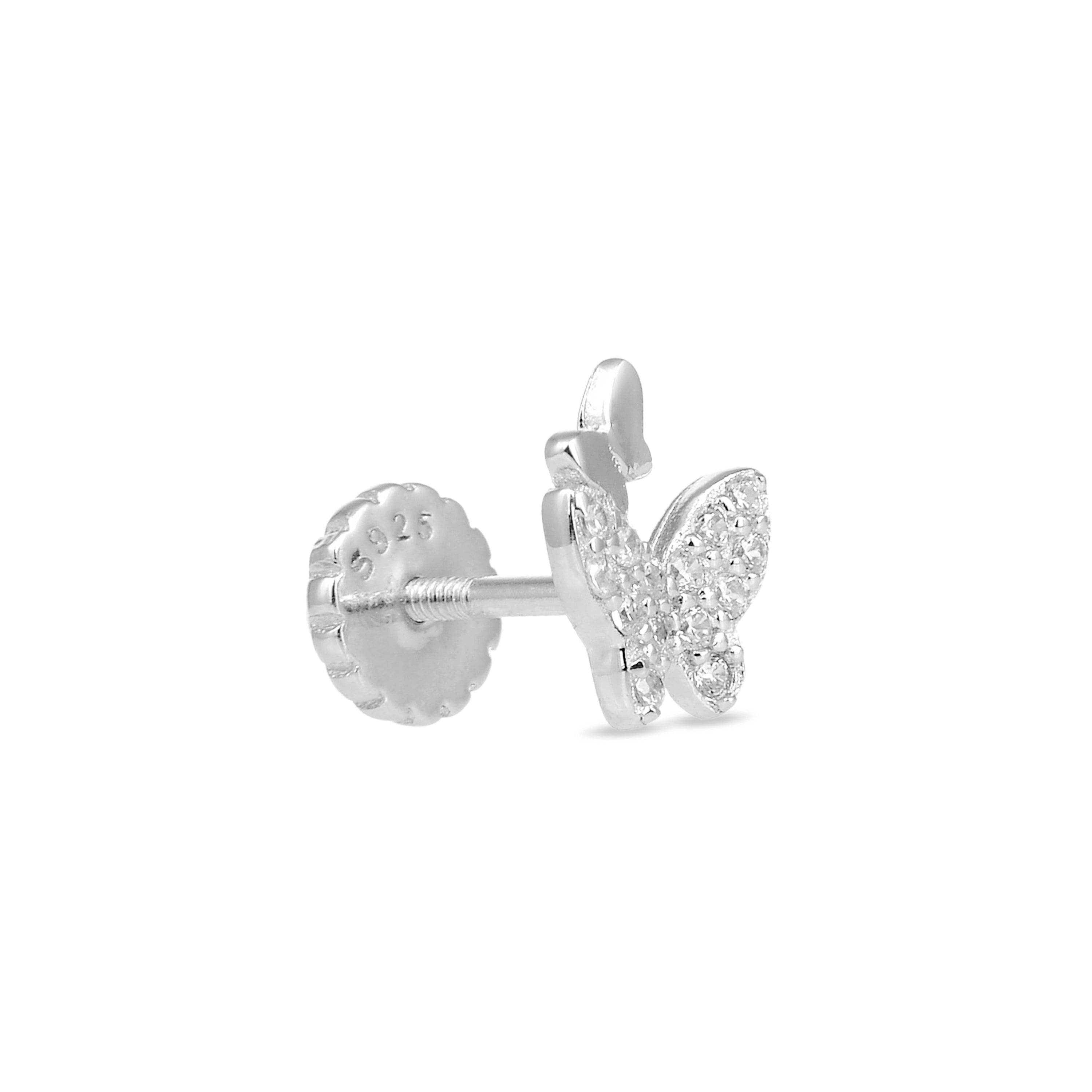 Piercing Luxenter in Argento Sterling 925 con Zirconi Lucidi rifiniti in rodio - Lanin