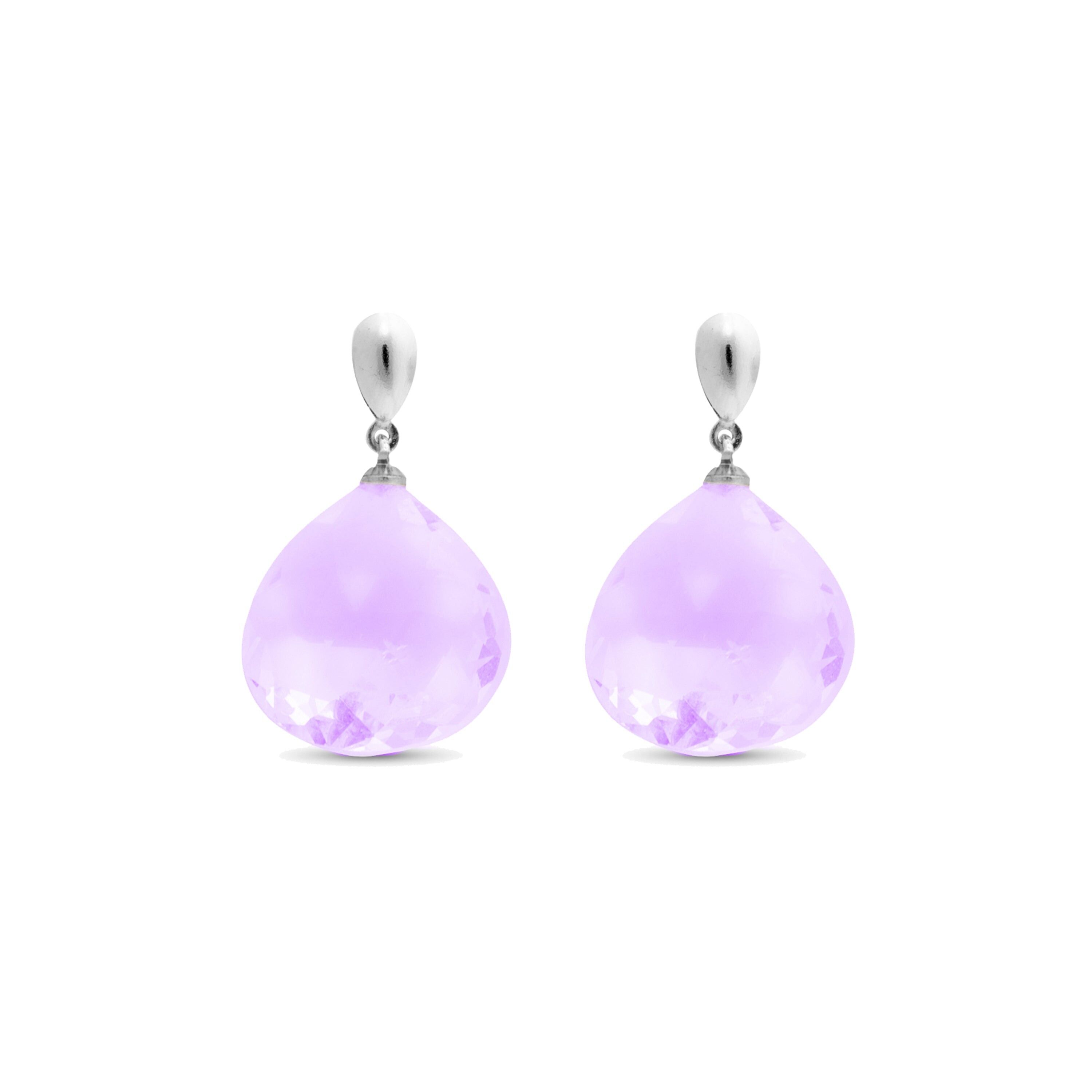 Orecchini Luxenter in argento sterling 925 con zirconi morganite rifiniti in rodio - Zoqoyi