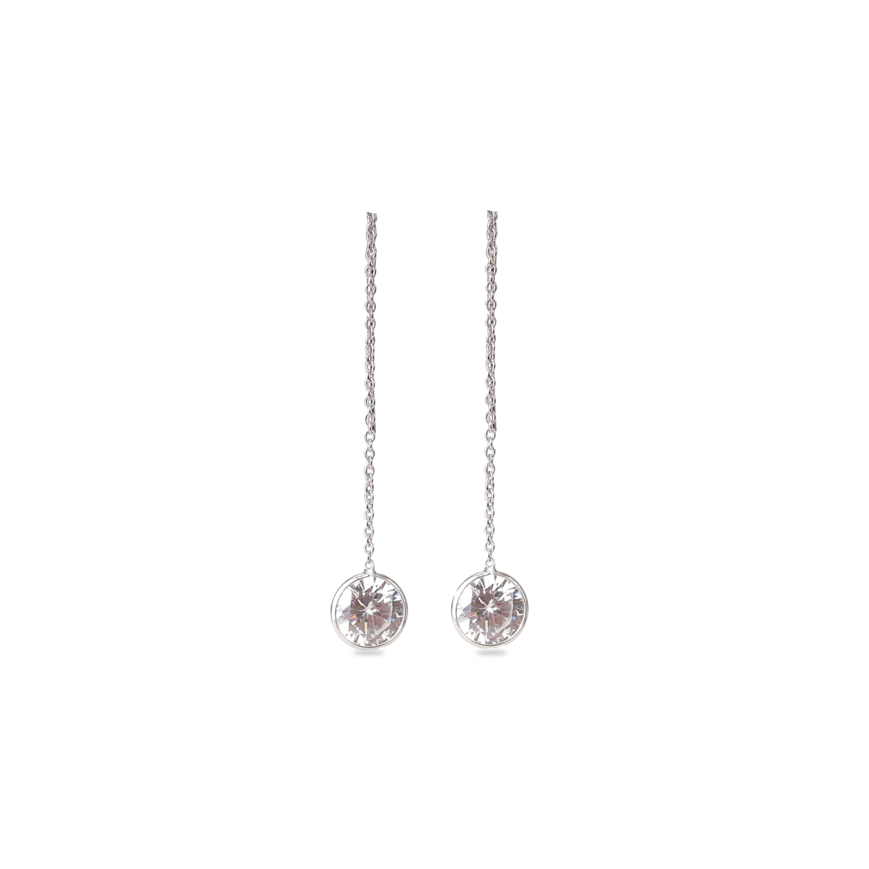 Orecchini Luxenter in argento sterling 925 con zirconi lucenti rifiniti in rodio - Essenziali