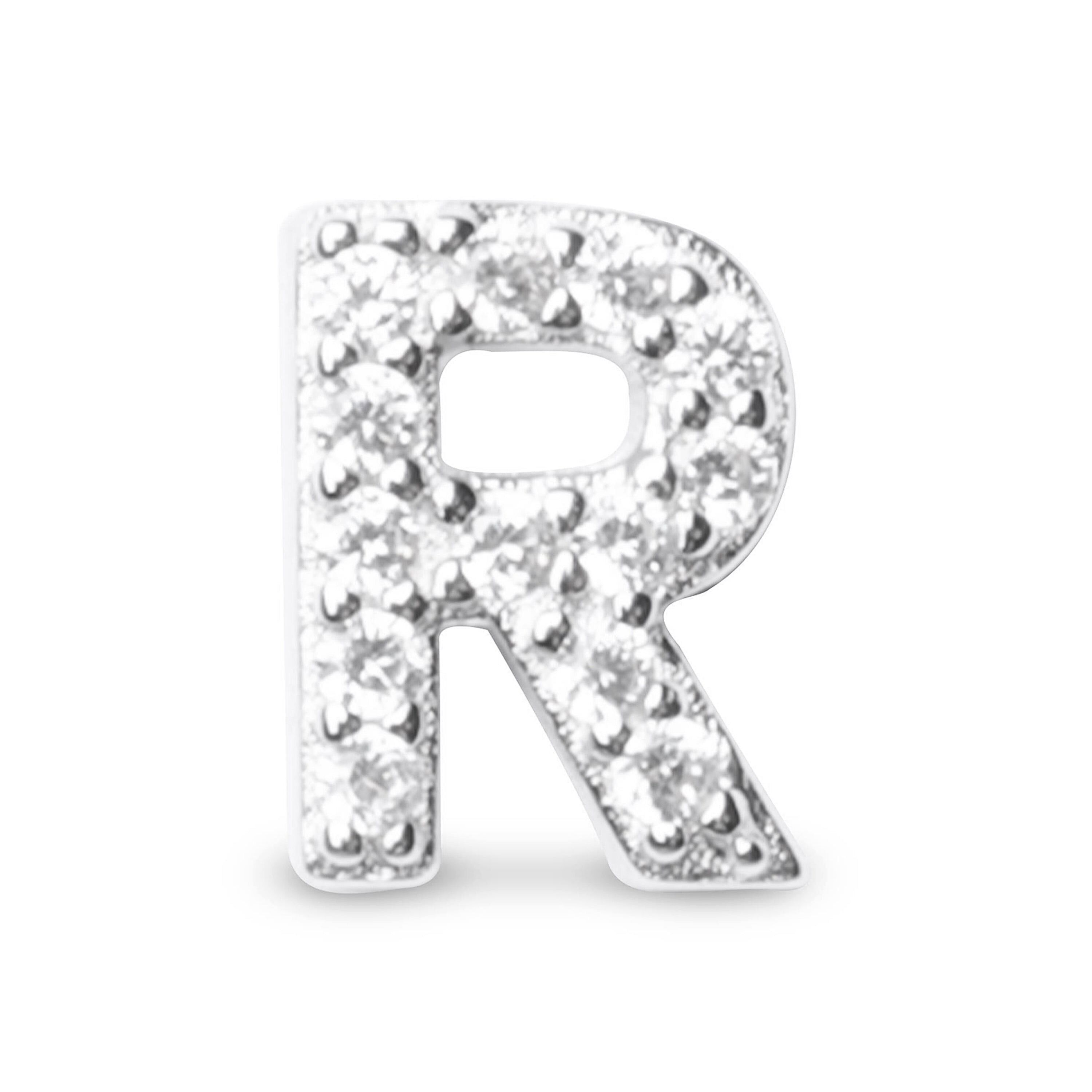 Piercing Luxenter in argento sterling 925 con zirconi brillanti rifiniti in rodio - Alfabeto