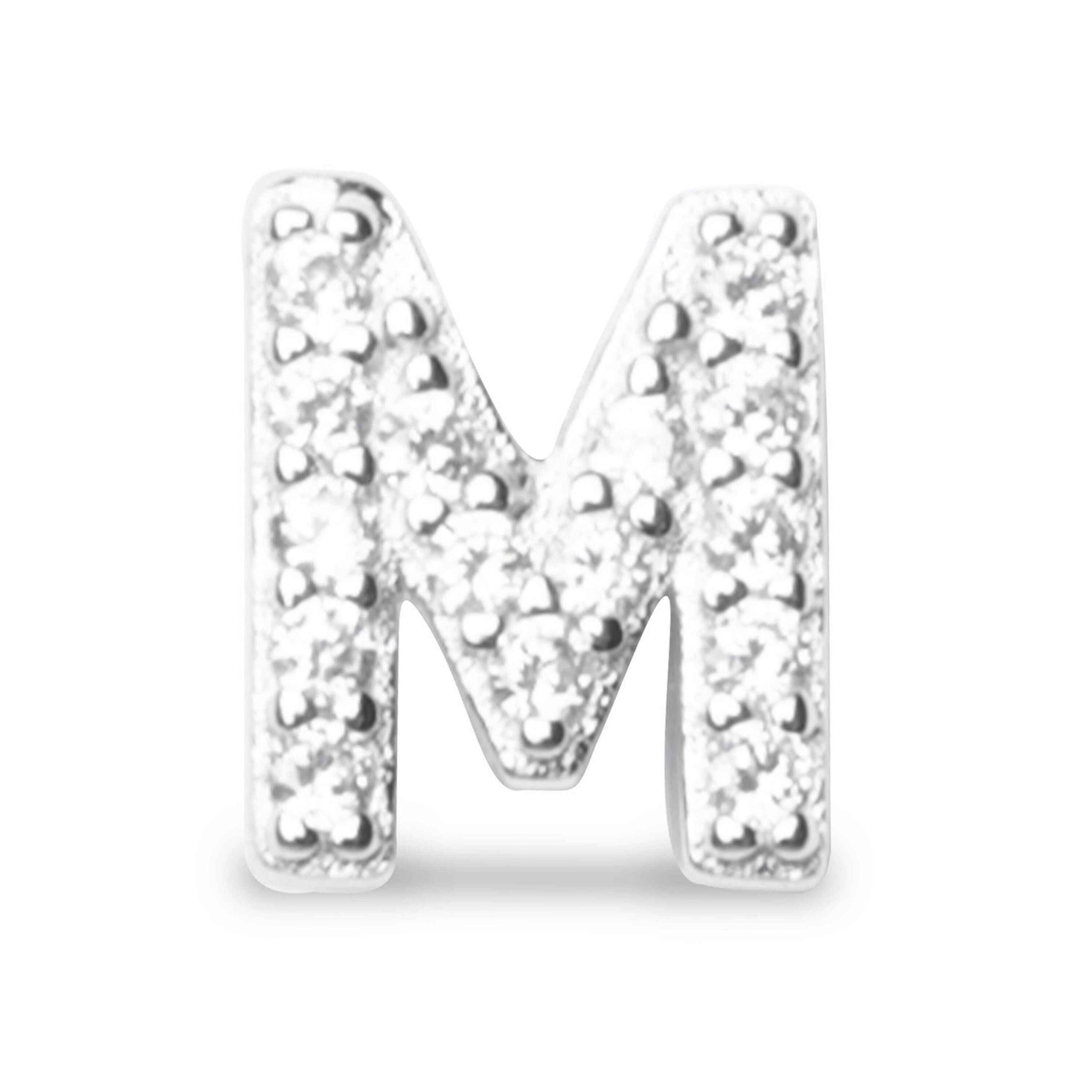 Piercing Luxenter in argento sterling 925 con zirconi brillanti rifiniti in rodio - Alfabeto
