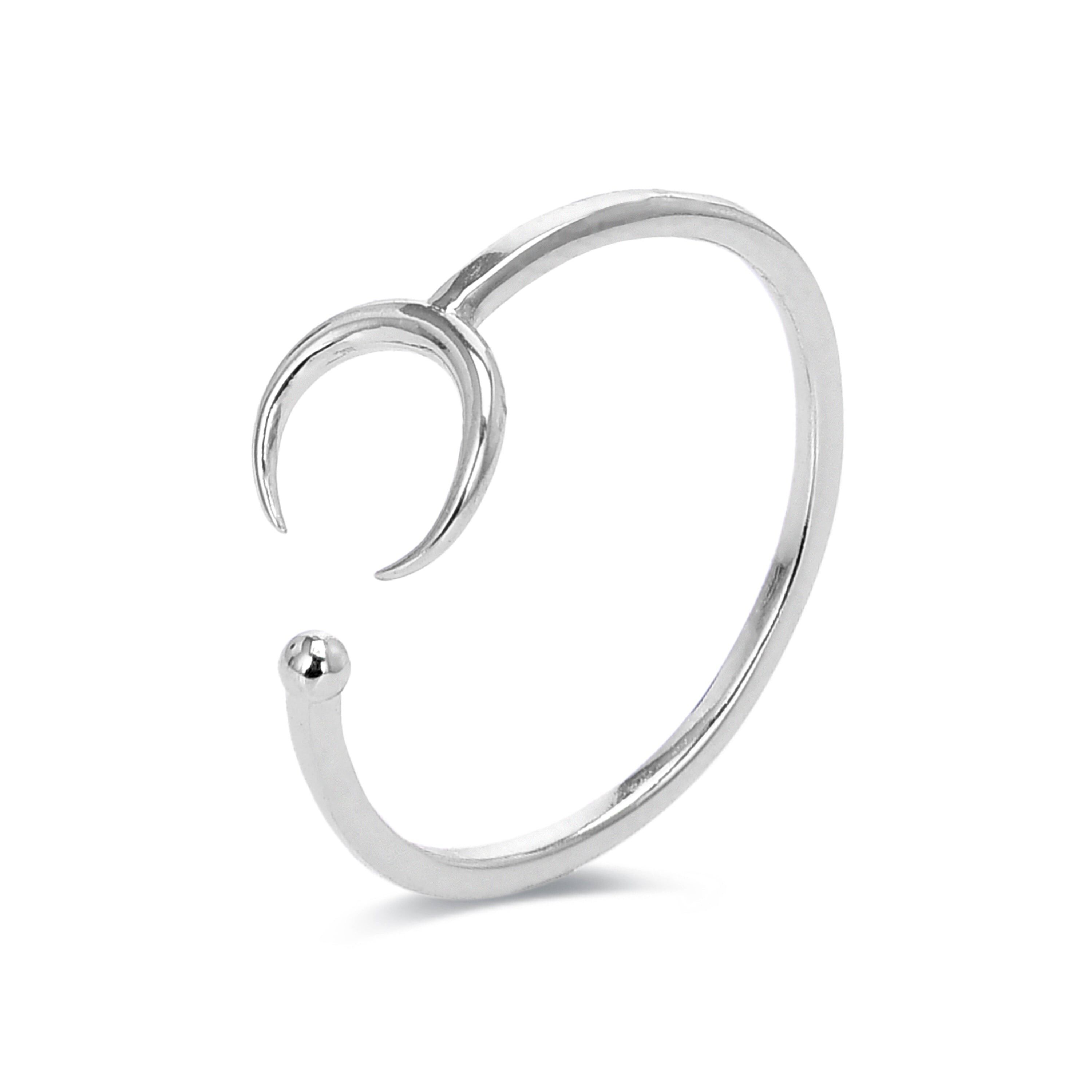 Anello Luxenter in argento sterling 925 con finitura rodio - Ahua