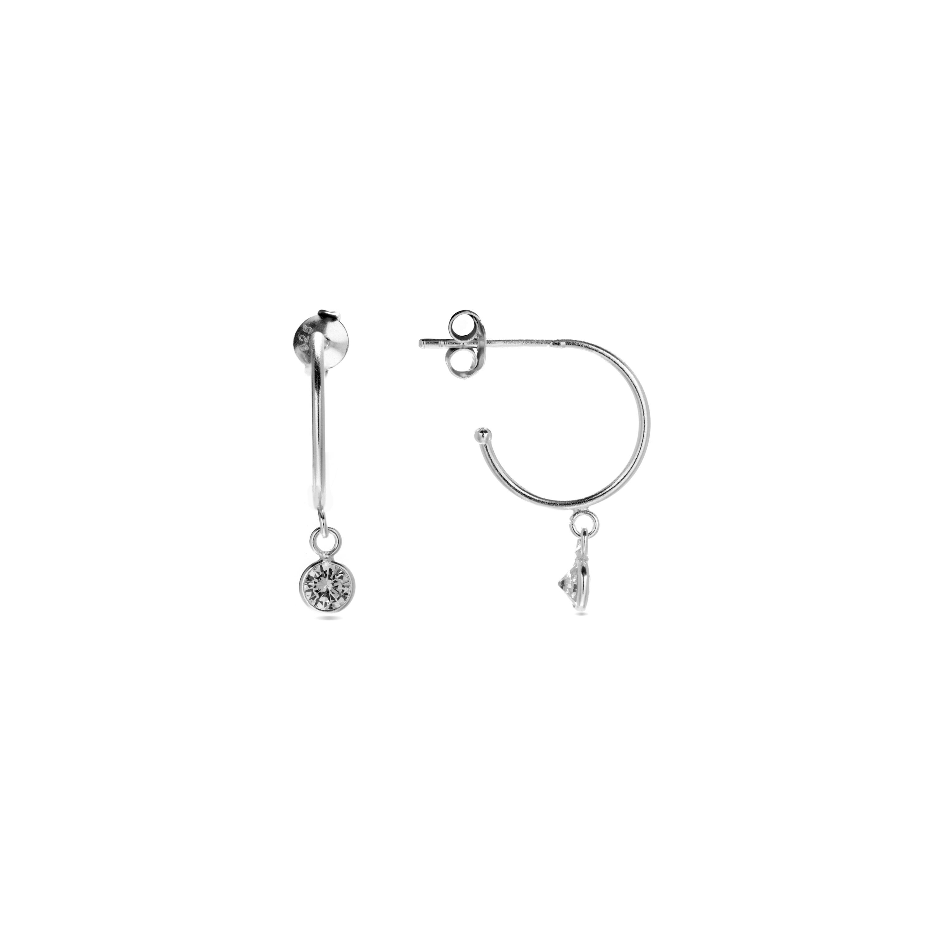 Orecchini Luxenter in argento sterling 925 con zirconi lucenti rifiniti in rodio - Essenziali