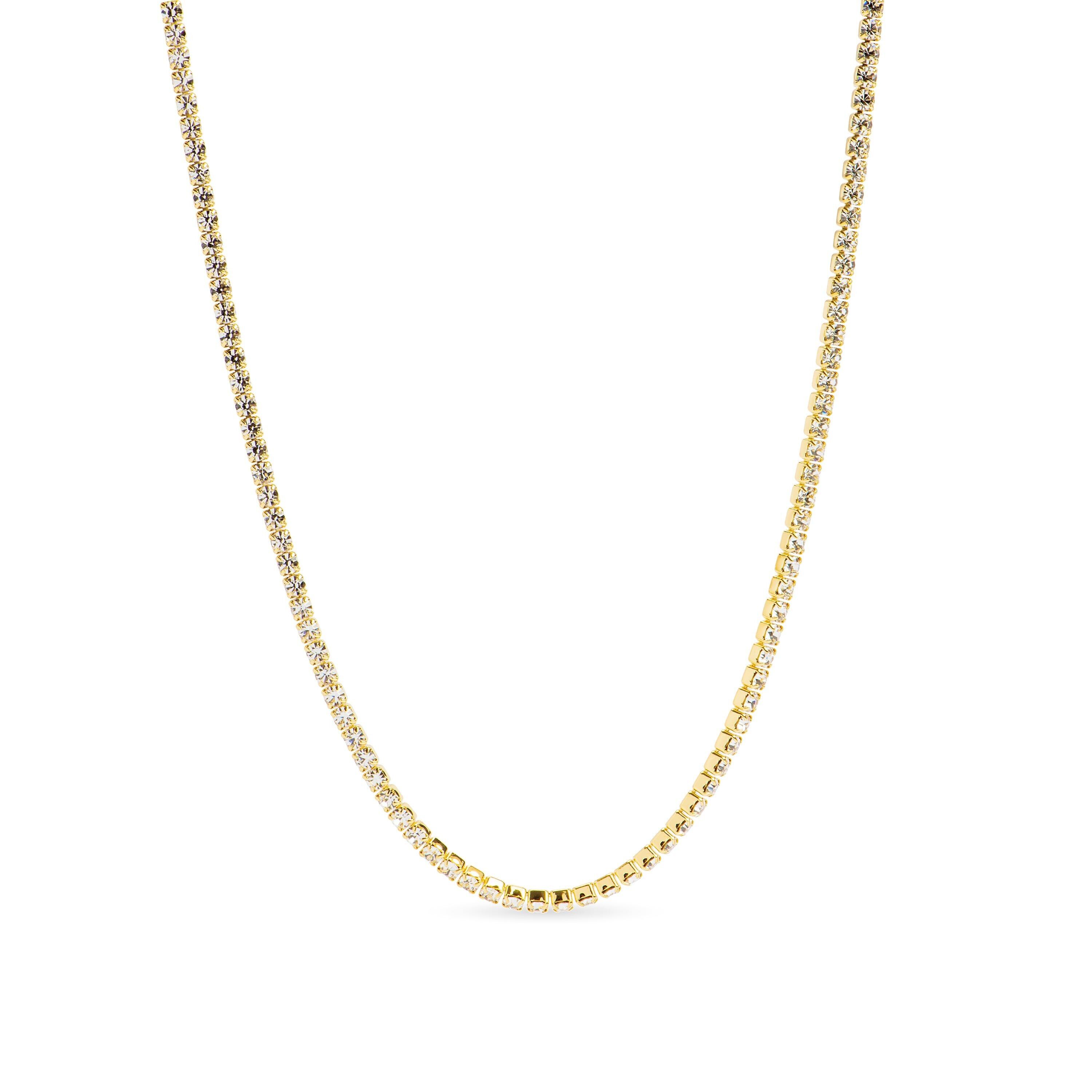 Collana Luxenter con zirconi brillanti rifinita in oro giallo 18 carati - Kayla