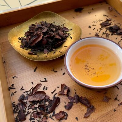 Schwarzer Tee - Qimen Kao ／ Chinesischer Tee & Kakaoschalen