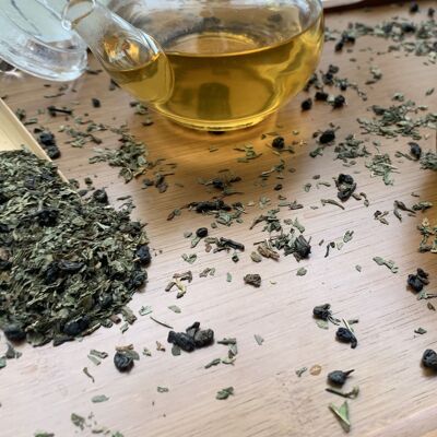Thé vert - Morocco Spirit ／ thé de Chine gunpowder & menthe douce dite nanah