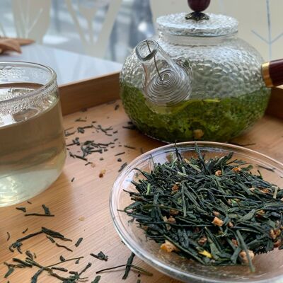 Grüner Tee - Sencha & Yuzu ／ Japanischer Tee & Yuzuschalen