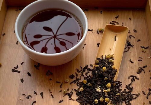 Thé sombre - Pu er Matricaire ／ thé de Chine & camomille