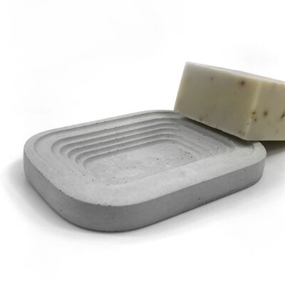 Portasapone Step - Cemento grigio