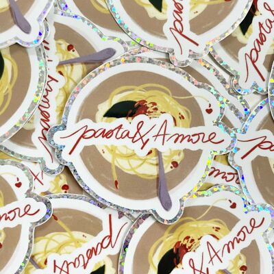 Pasta & Amore Glitter Sticker