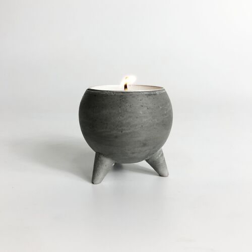 Tri Tea Light Holder - Charcoal Grey