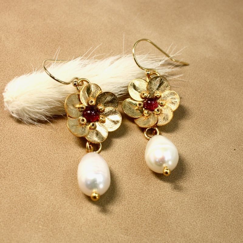 Adèle - Orecchini con granato