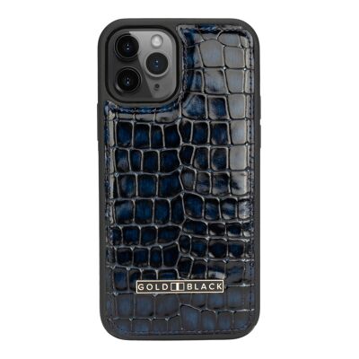 iPhone 12/12 Pro leather sleeve Milano blue