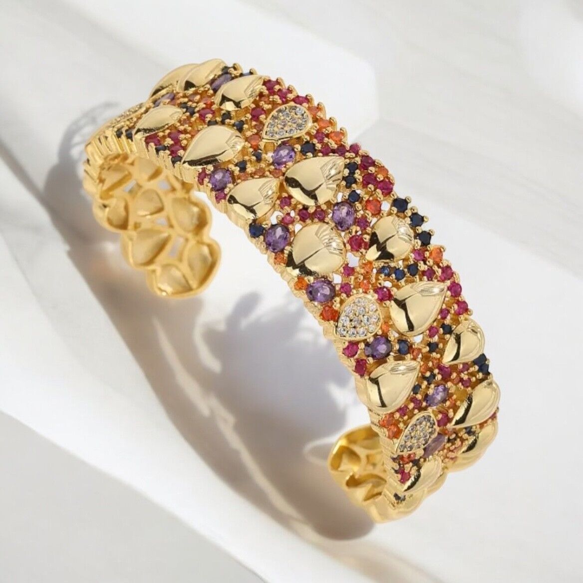 Bracelet Lumia gold plated with zircons