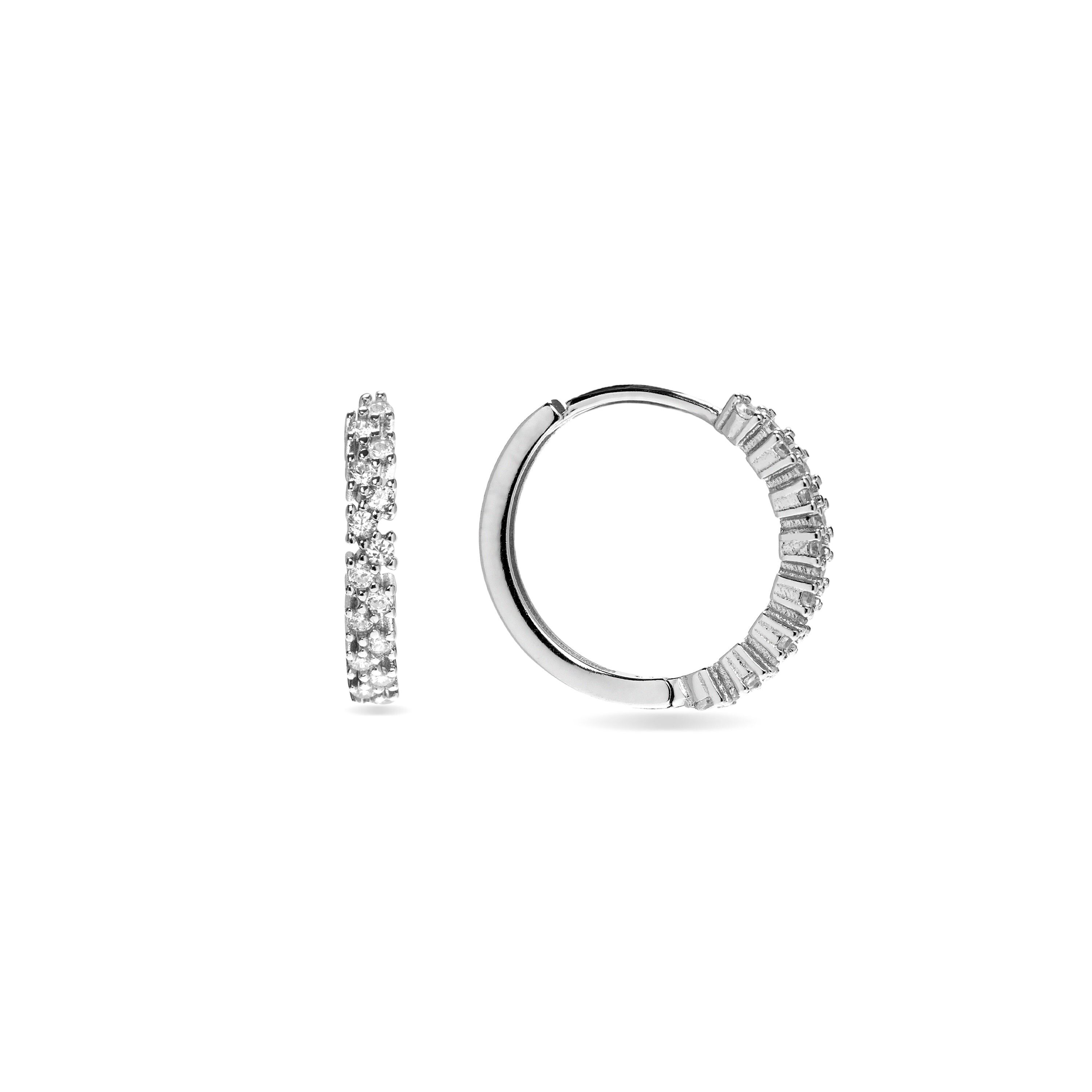 Orecchini Luxenter in Argento Sterling 925 con Zirconi Lucidi rifiniti in rodio - Ruma