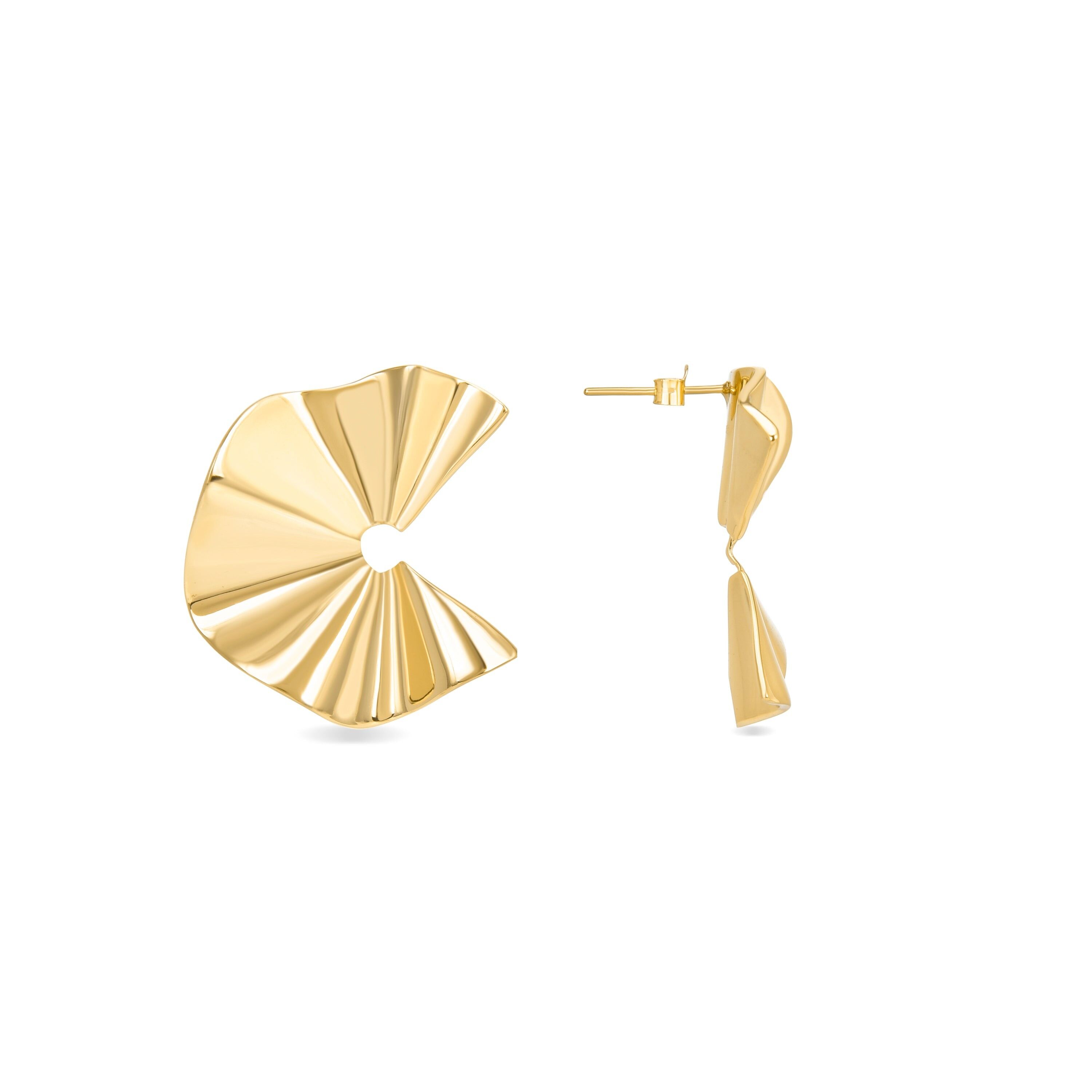 Orecchini Luxenter in argento sterling 925 rifiniti in oro giallo 18 carati - Mael