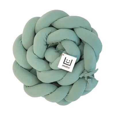 Protège Berceau Tresse 210cm MENTHE