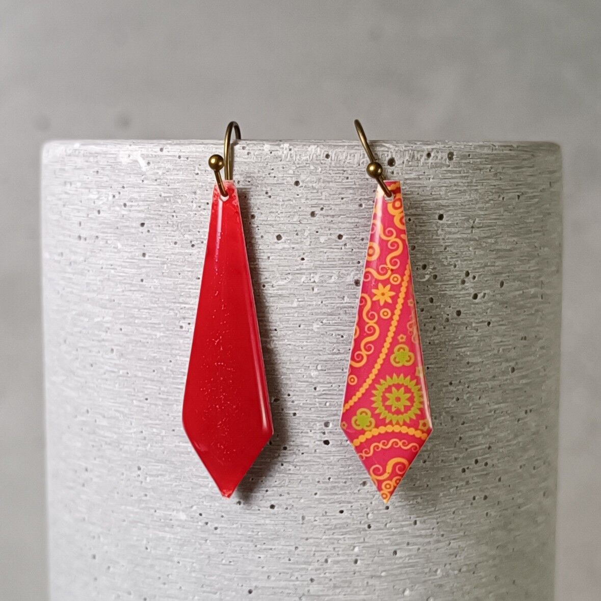 boucles d’oreilles réversibles Amboise – motif cachemire 0486