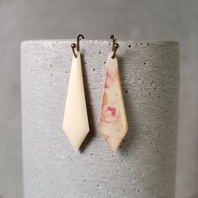 Amboise reversible earrings – peonies 0507