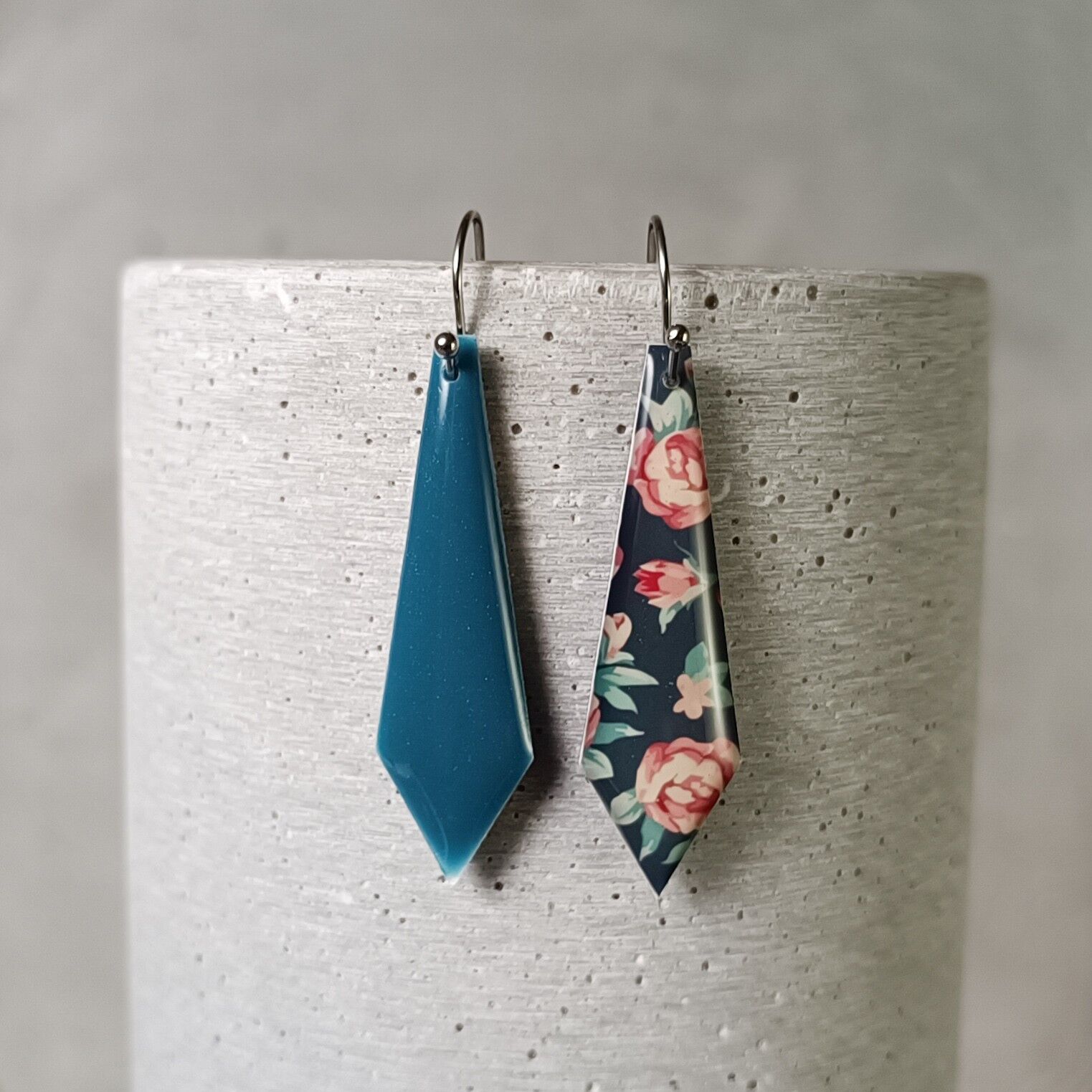 reversible Amboise-Ohrringe – rosa Rosen 0938