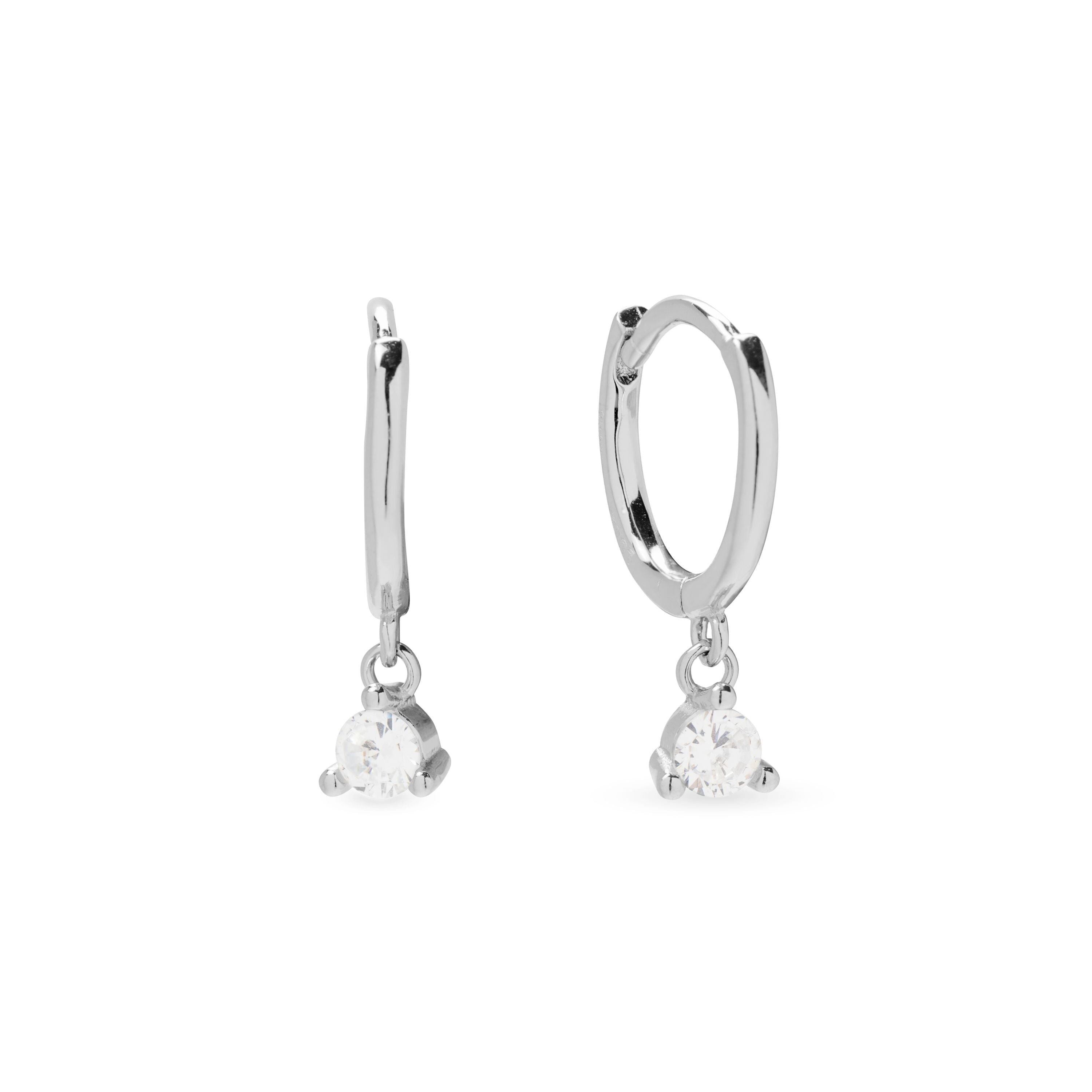 Orecchini Luxenter in argento sterling 925 con zirconi lucenti rifiniti in rodio - Xomi