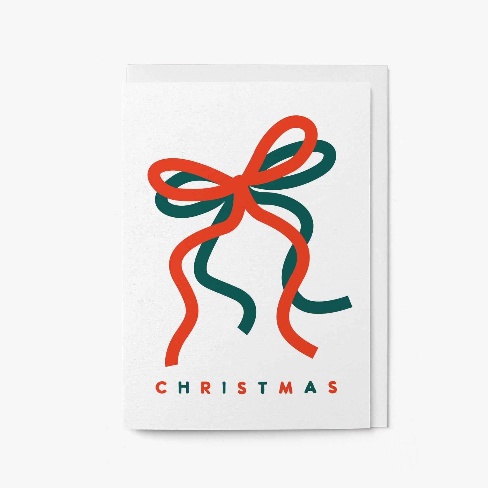 Fiocco di Natale - Biglietto di auguri