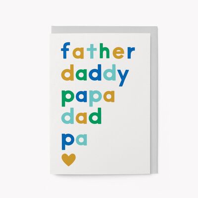Papa, papa, papa - Carte de voeux