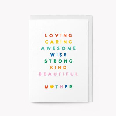 Hermosa Madre - Tarjeta del Día de la Madre