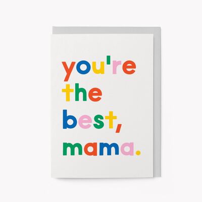 Mejor mamá - Tarjeta de felicitación.
