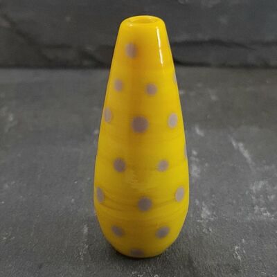 Limited Edition 2021 Polka Dotty Collection - Light Pull Extra Large 5.5-6cm Yellow with grey spots