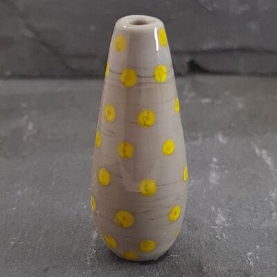 Limited Edition 2021 Polka Dotty Collection - Light Pull Standard 4cm Grey with yellow spots