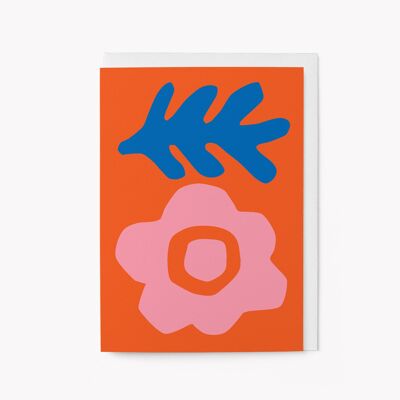 Flores divertidas 03 - Tarjeta de felicitación