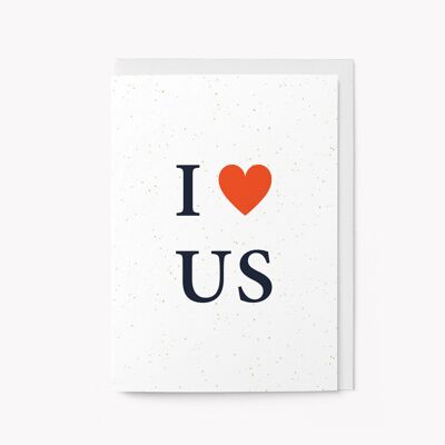 Nos amo - Tarjeta de felicitación de amor.