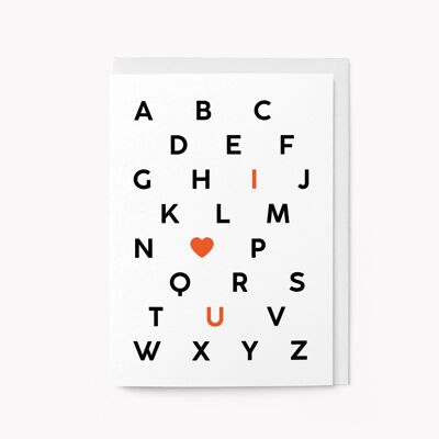 Je t'aime - Carte de voeux