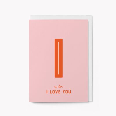 Je t'aime - Carte de voeux