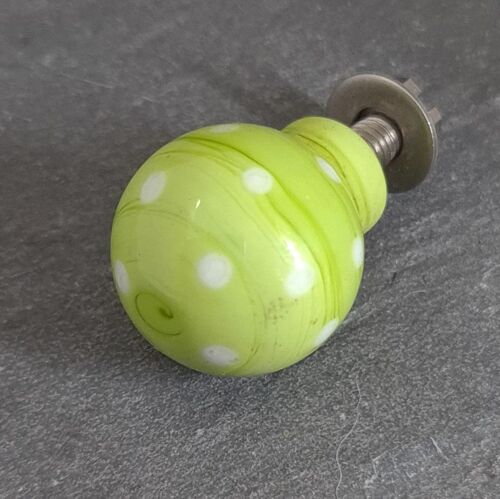 Polka Dotty Drawer Pulls and Door Knobs Medium 22mm Yellow