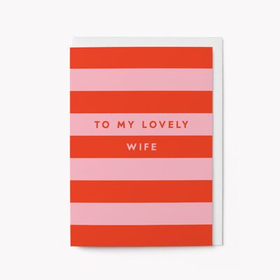 Tarjeta de felicitación para una esposa encantadora