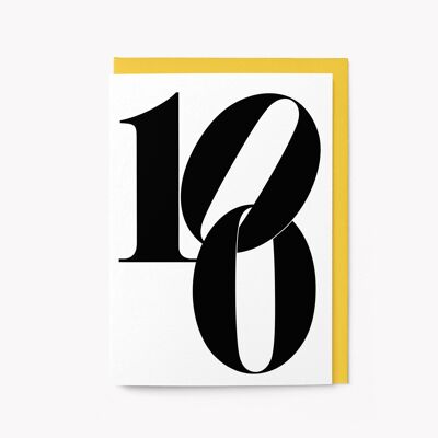100e anniversaire - Carte de voeux.