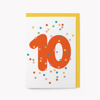 10º cumpleaños - Tarjeta de felicitación