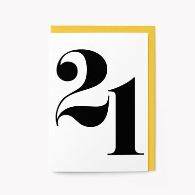21e anniversaire - Carte de voeux