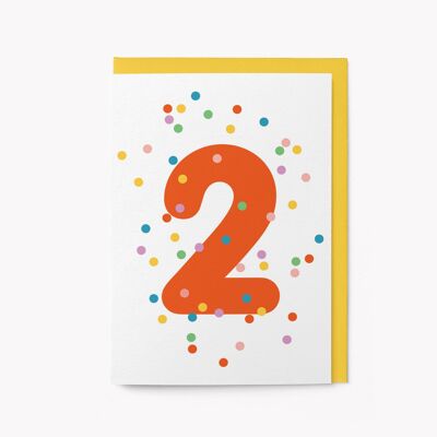 2e anniversaire - Carte de voeux