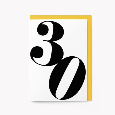 30e anniversaire - Carte de voeux