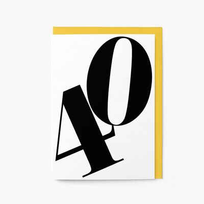 40e anniversaire - Carte de voeux