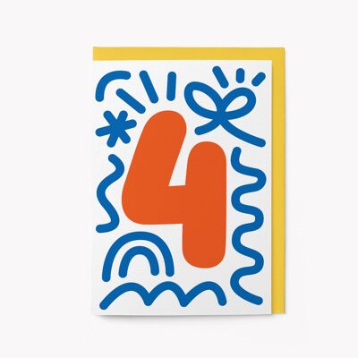 4ème anniversaire - Carte de voeux