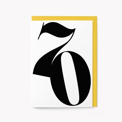 70e anniversaire - Carte de voeux