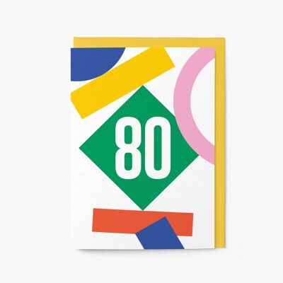 80esimo compleanno - Biglietto d'auguri