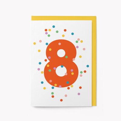 8e anniversaire - Carte de voeux