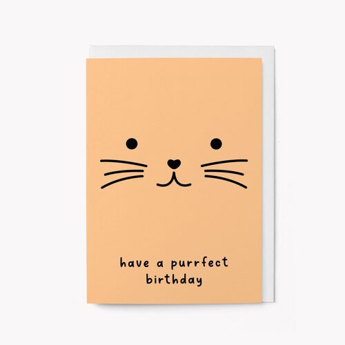Purrfect birthday - Greeting card
